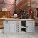 Grey patinated enfilade handcrafted.