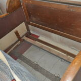 Sofa bed 50s brown skai