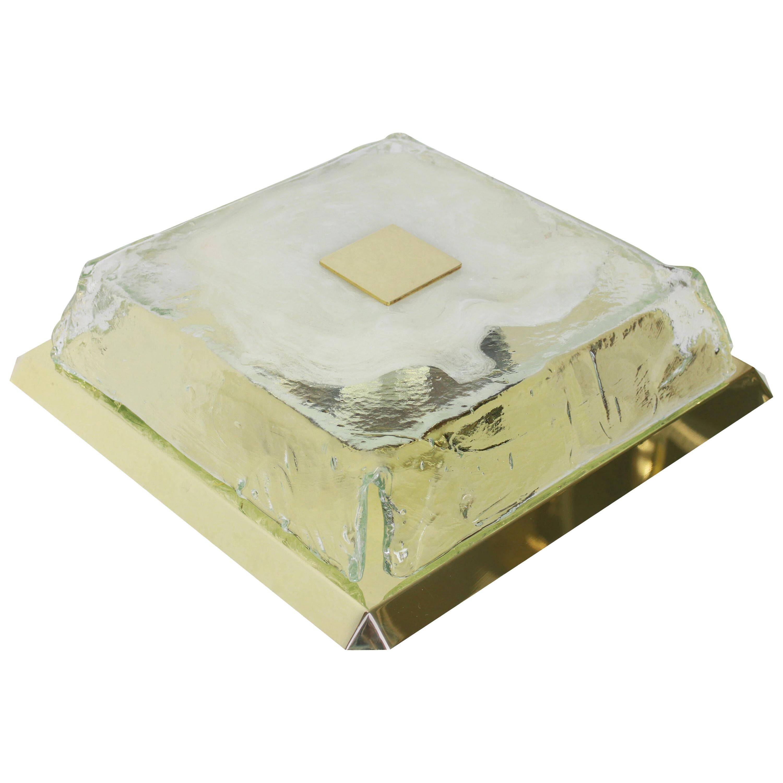 Ceiling light Kalmar in organic Murano glass, Austria, 1960s.