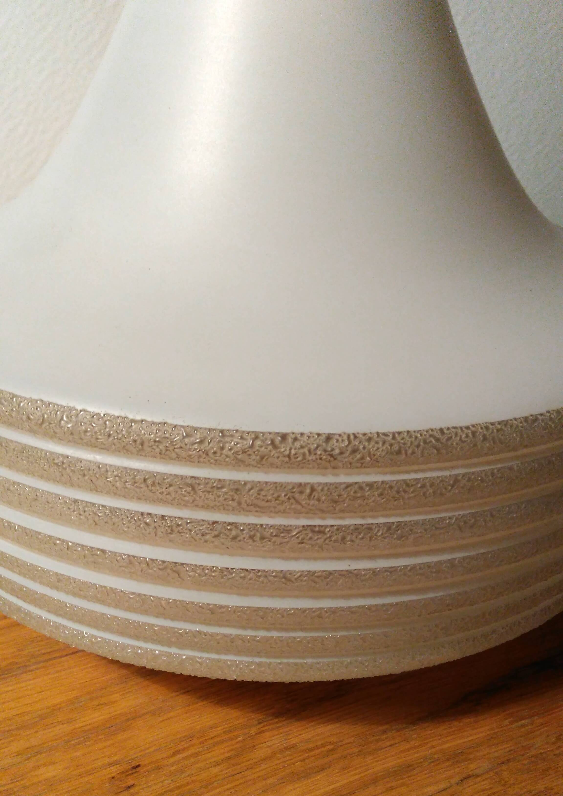 Suspension verre en opaline blanche