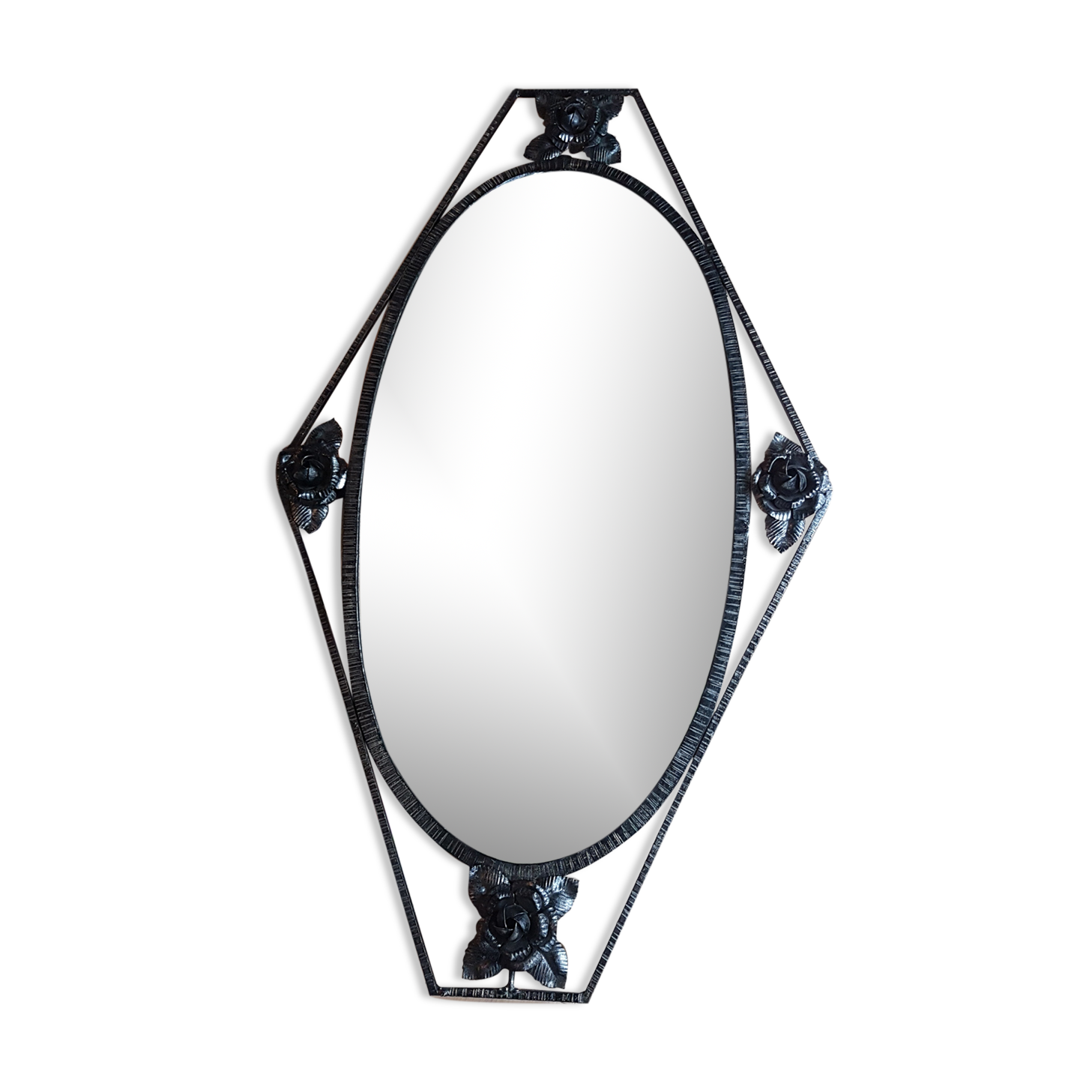 Vintage wrought iron mirror