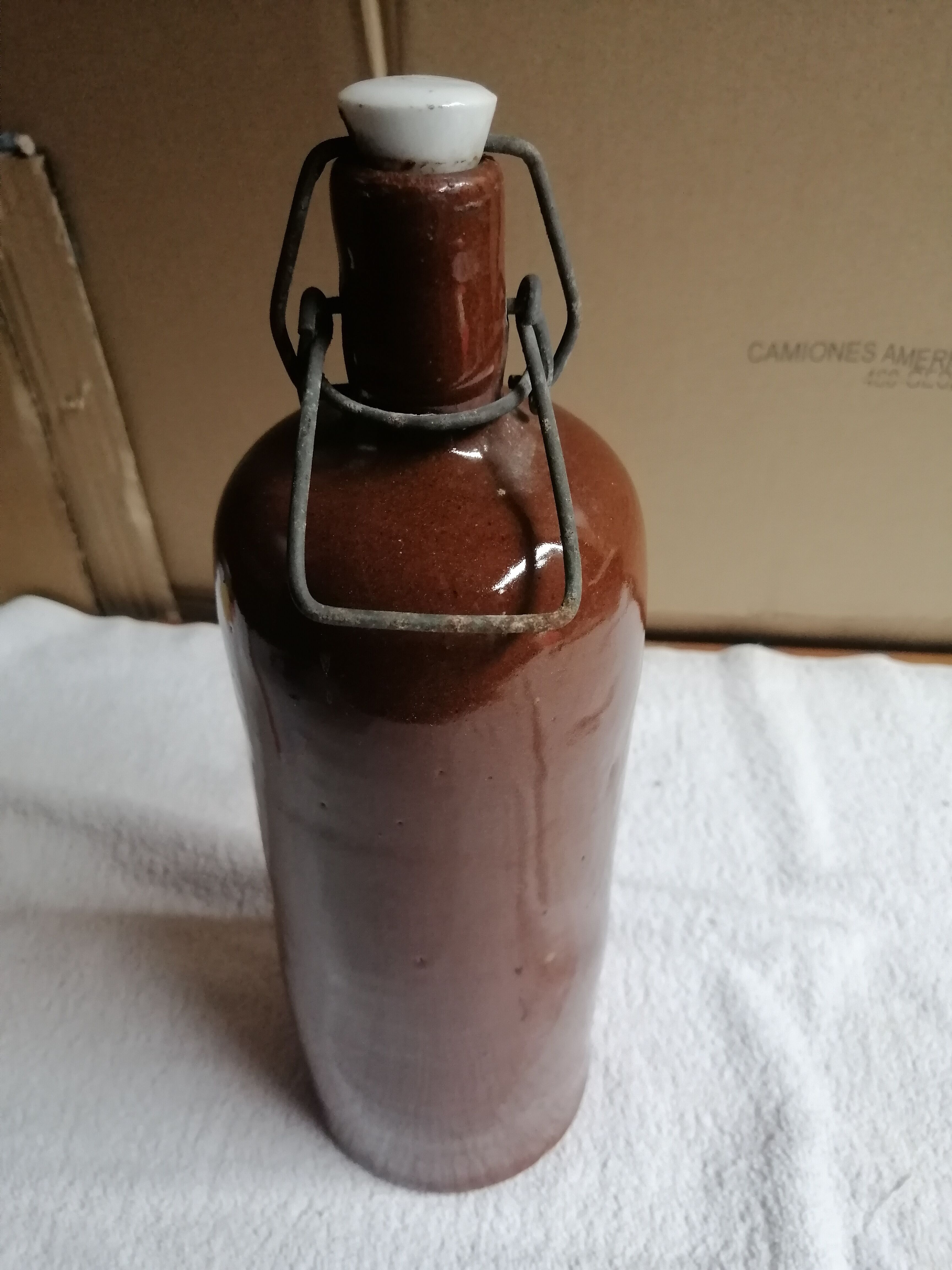 Vintage brown gres bottle