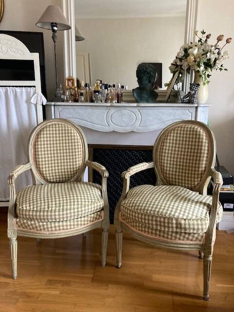 Authentic louis xv armchair pair