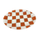 Ceramic dish of salins checkerboard orange and white vintage Napoli style