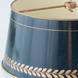 French Empire Bouillotte Lamp with Three Lights in Brass and a Gold-Plated Tin Shade with Laurel Design