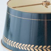 French Empire Bouillotte Lamp with Three Lights in Brass and a Gold-Plated Tin Shade with Laurel Design