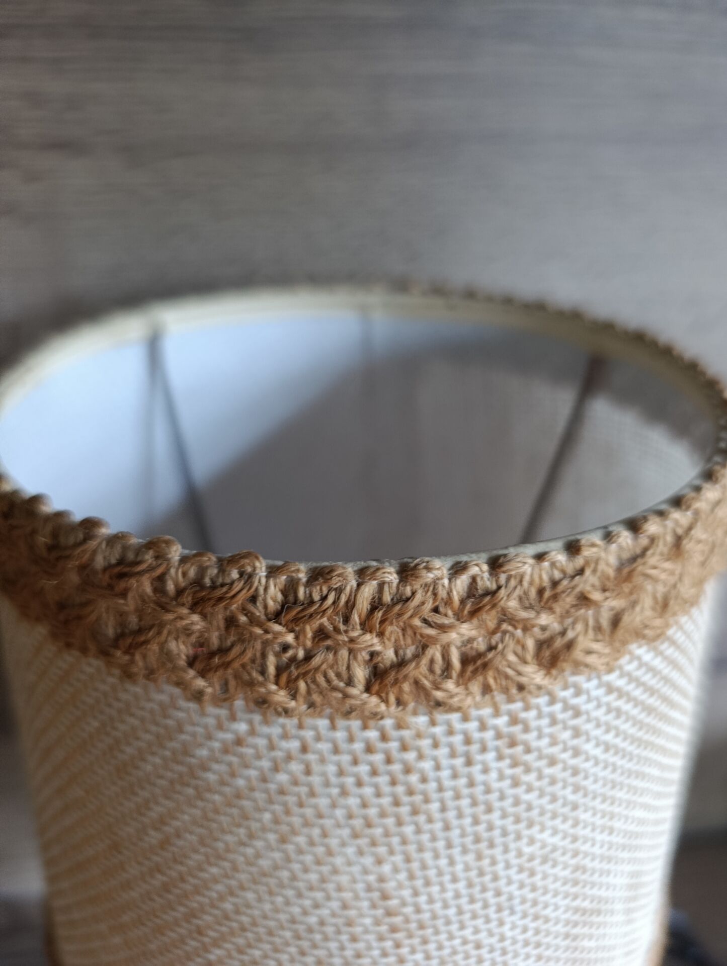 wood and jute table lamp, rustic chic