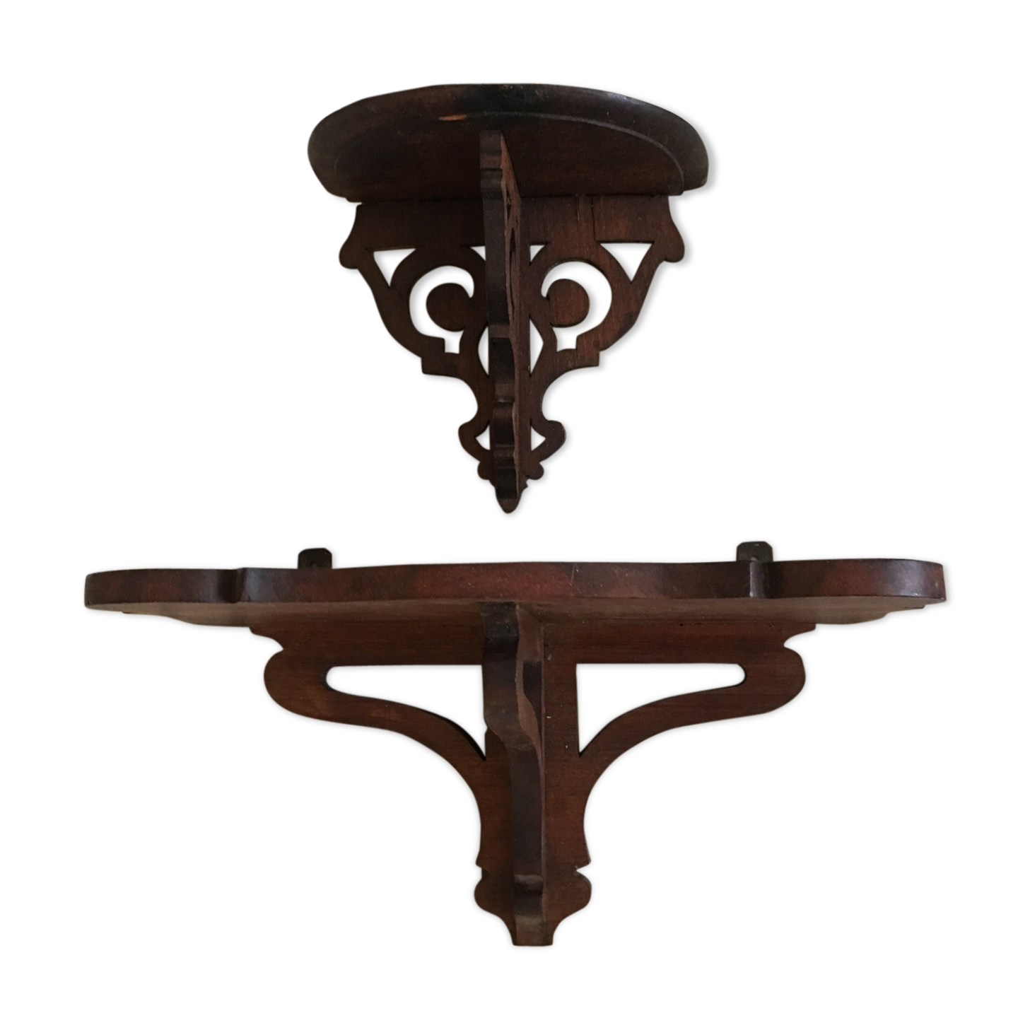 Set of two small vintage shelves