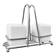 Vintage salt and pepper set – White ceramic and chrome metal