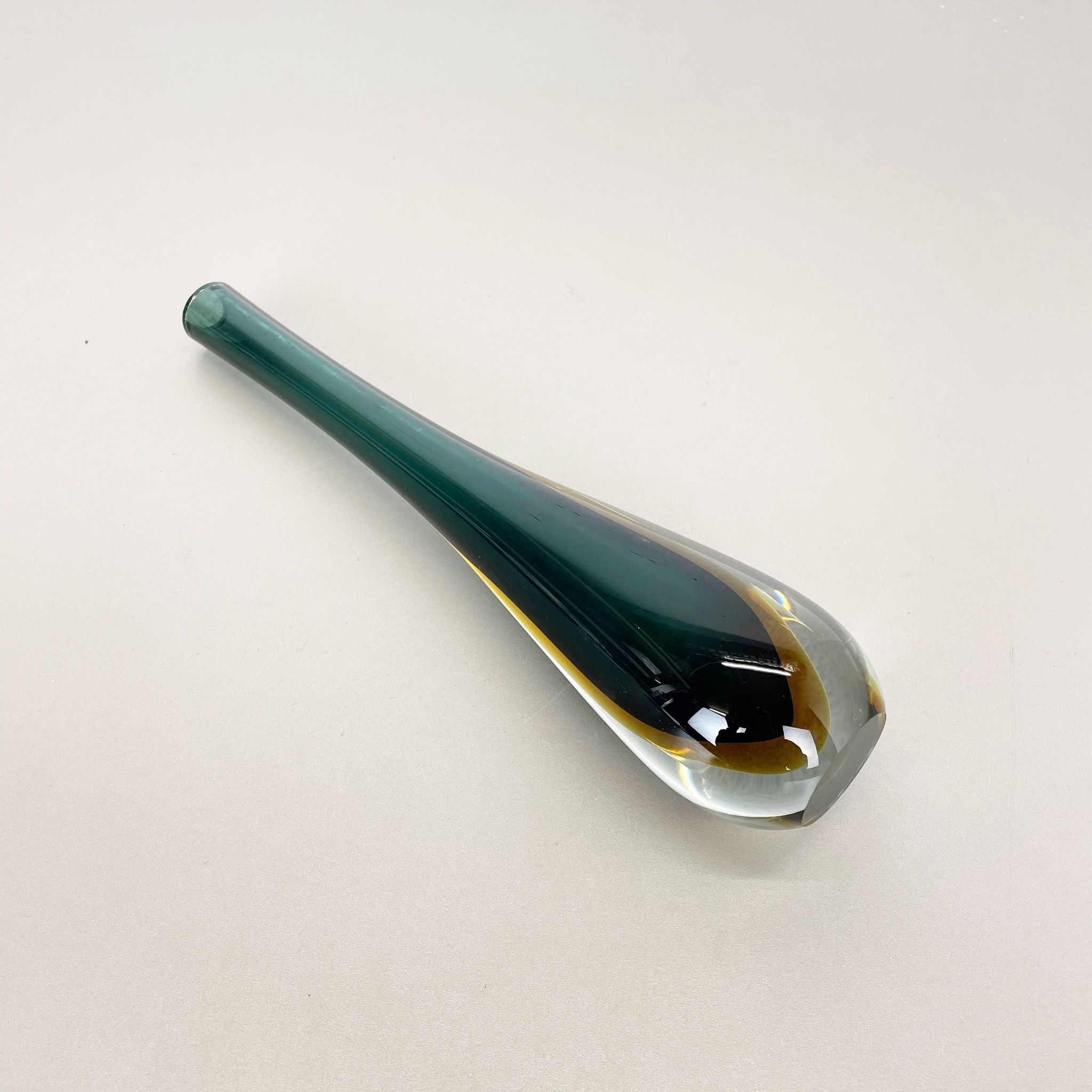 Large Murano Glass Sommerso Vase Designed by Flavio Poli attrib., Italy, 1970s