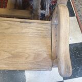 Vintage storage bench in natural wood