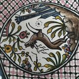 Portuguese plate signed Estrela de Conimbriga, 17th century Colours decor