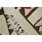 1970s Vintage Turkish Hand-Knotted Wool Cotton Beige Runner Rug 92x355