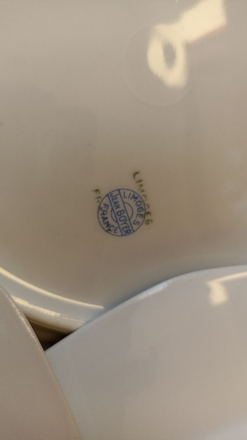 Art Deco plates by Jean Boyer in Limoges porcelain