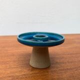 Danish ceramic candlestick from the mid-century by Herman A. Kähler for Hak, 1960s.
