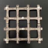 1 extendable bamboo metal shaped flat bottom