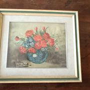 PEINTURE À L'HUILE SUR FLEURS DE TABLE MAURO SALIMBENI (MILAN 1874-1942 TURIN)