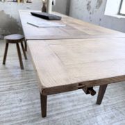 Solid oak farmhouse table with extensions (190-280cm) 1950