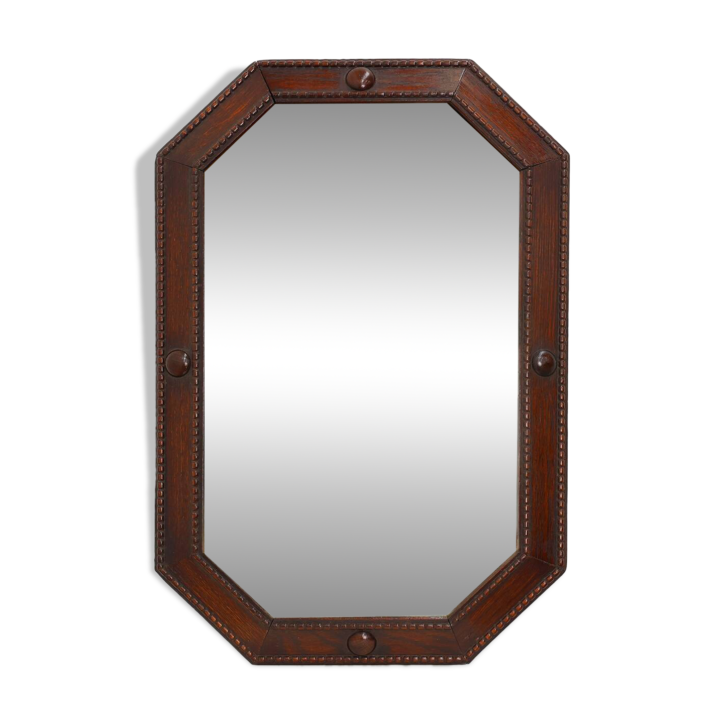 Miroir Art Déco français en bois, vers 1920
