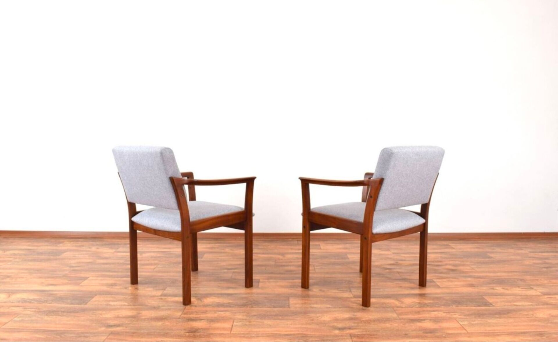 Teak Danish Desk and Two Armchairs
