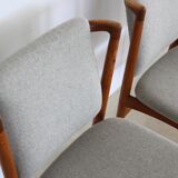 Set of 4 vintage dining chairs with new upholstery