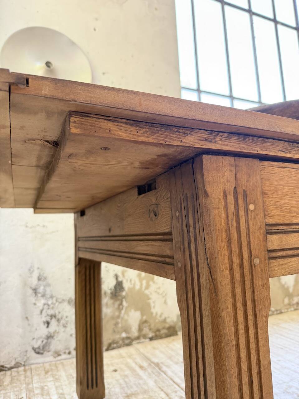 Country farmhouse table in solid beech and oak 2.5m XL