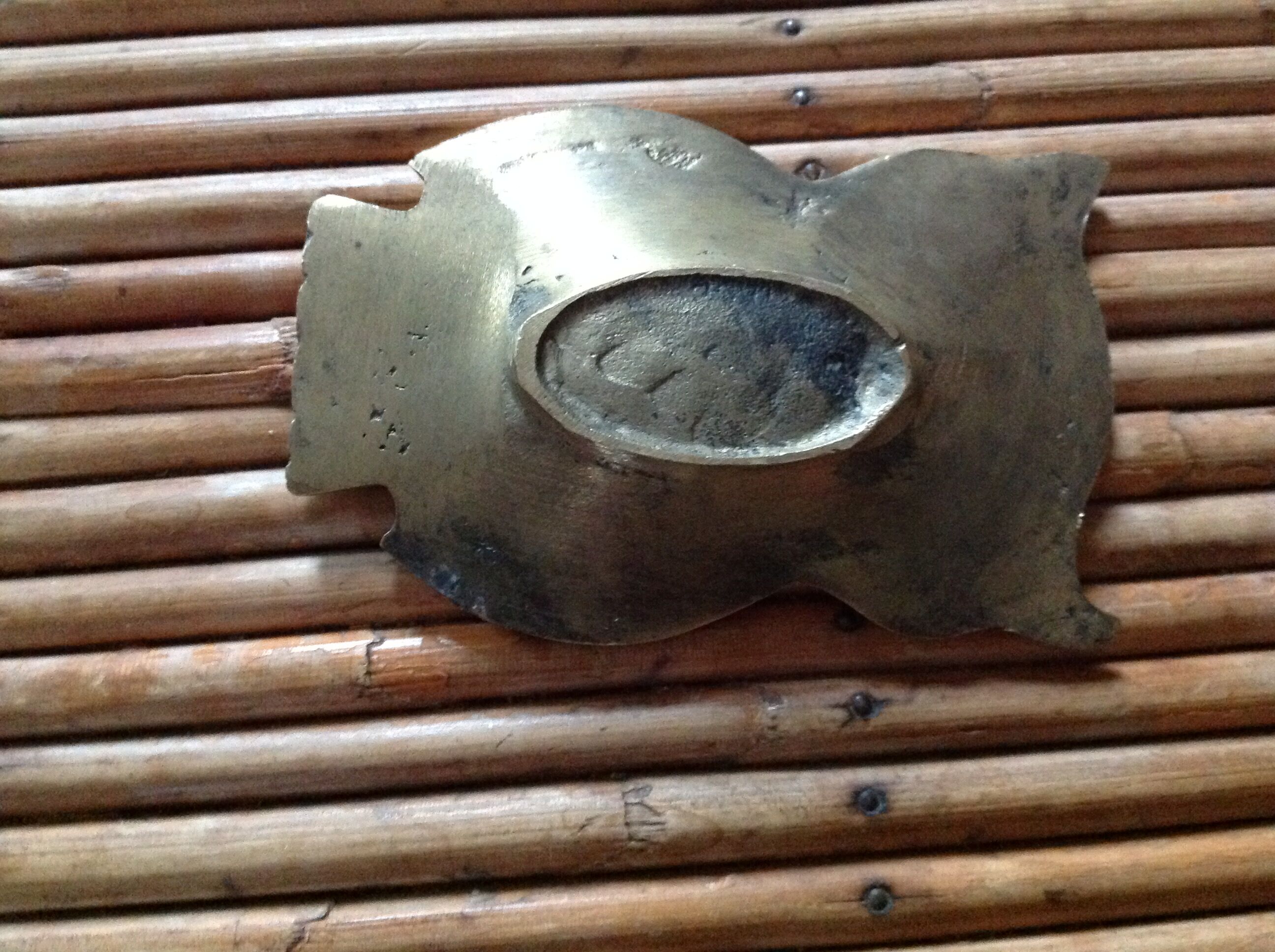 "Owl" trinket bowl in brass