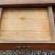 Oak farmhouse coffee table nineteenth century 1 drawer feet bobbins 149cm