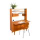 Danish vintage teak bookcase with a hidden desk, 1960s