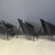 Ensemble de 3 chaises vintage Pratfall par Philippe Starck pour Driade, 1982