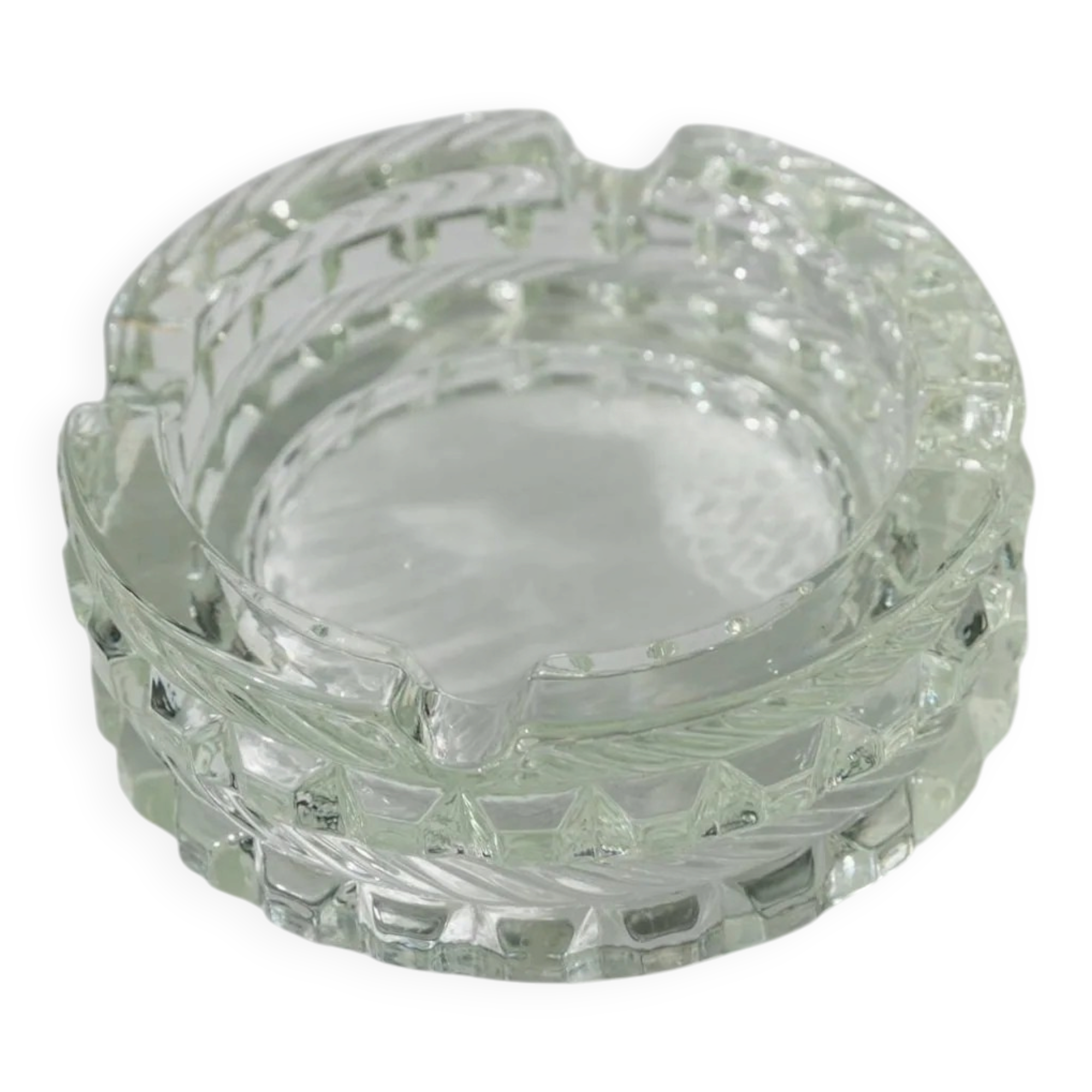 Vintage Murano glass ashtray - textured glass - timeless design from Italy in the 1950s.