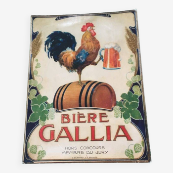 Reproduction affiche "Bière Gallia". Brasserie Gallia 1890/1969