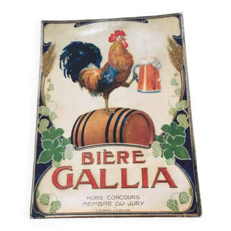 Reproduction affiche "Bière Gallia". Brasserie Gallia 1890/1969