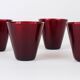 Four Kartio drinking glasses by Kaj Franck, mid-century style, from Nuutajärvi Nottsjö, Finland.