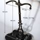 Fireplace tool set, cast iron and wrought iron