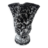 "Marius GIUGE Vallauris" Vase on pedestal with lava decoration 20th century