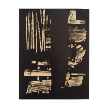 Pierre soulages : lithographie n°9 - lithographie originale