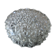 Vintage structured glass round ceiling lamp 60s-70s