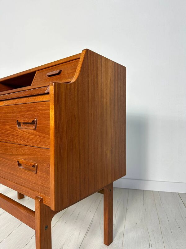 Secrétaire vintage danois en teck des années 60 par Arne Wahl Iversen - Vinde Møbelfabrik