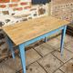 Ancienne table de bistrot ancienne en bois