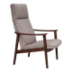 1970s, Danish highback armchair, furniture wool, teak wood, original.