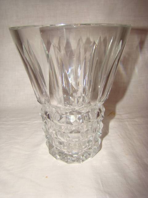 vase en cristal taillé de Saint-louis époque années 70