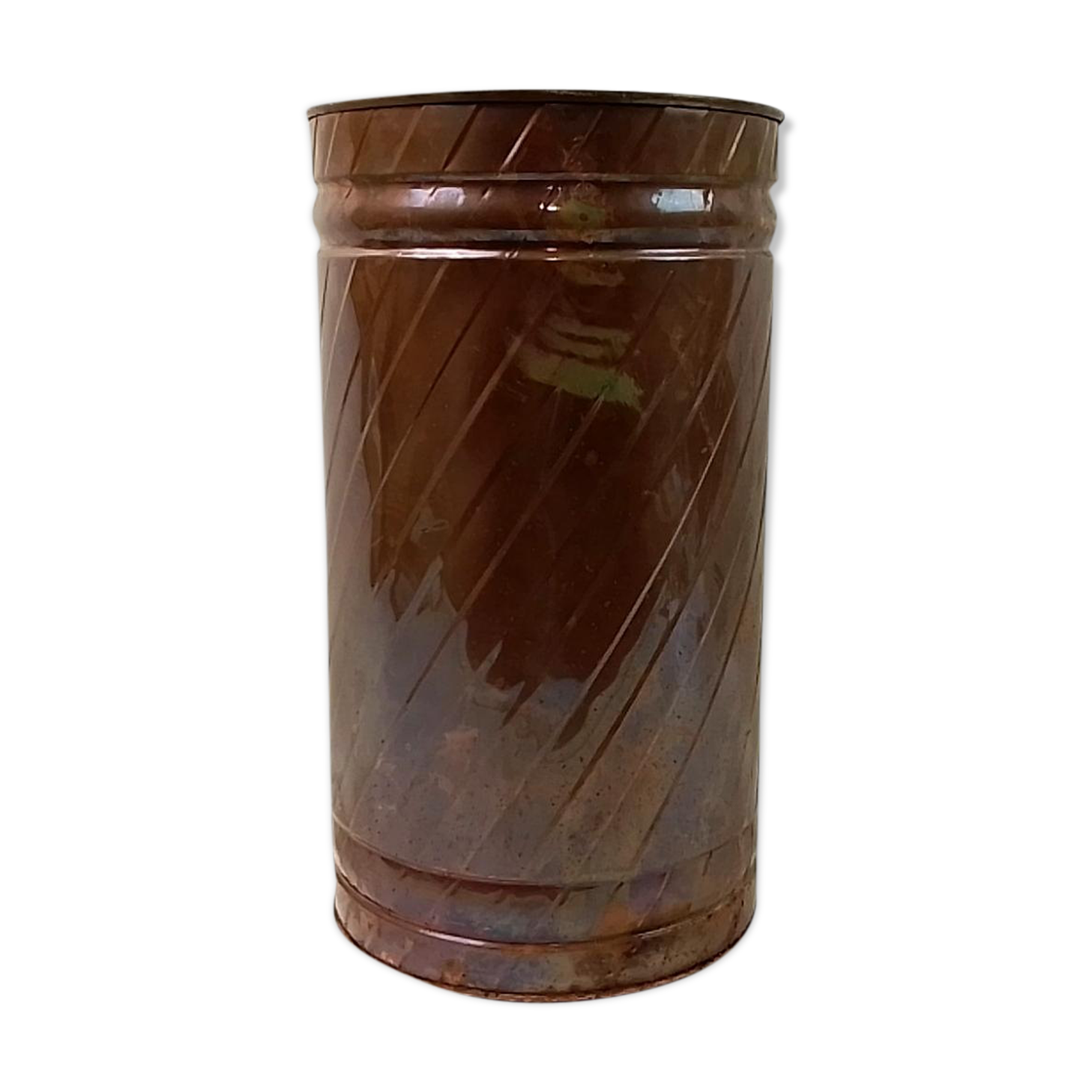 Copper office trash can