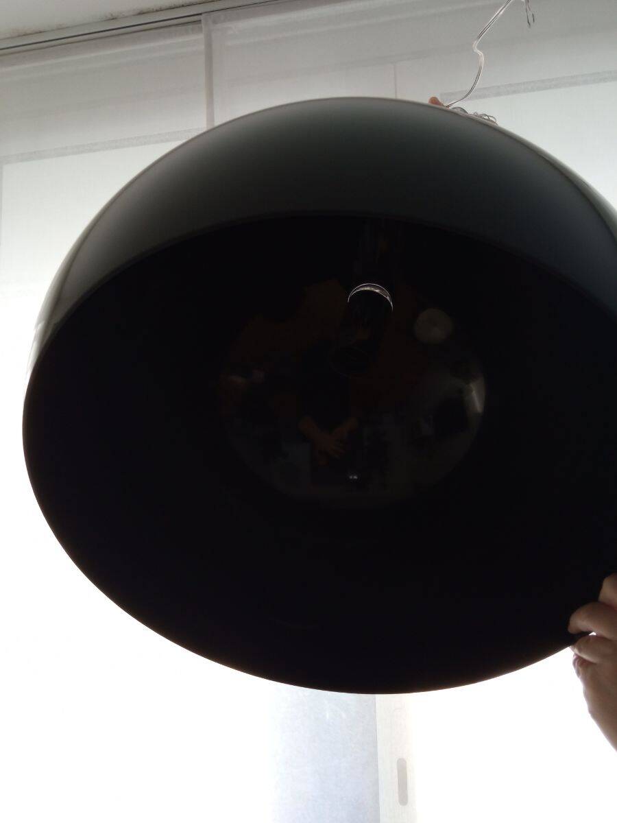 Kartell black pendant light 54 cm diameter