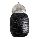 Black Wicker Sconce