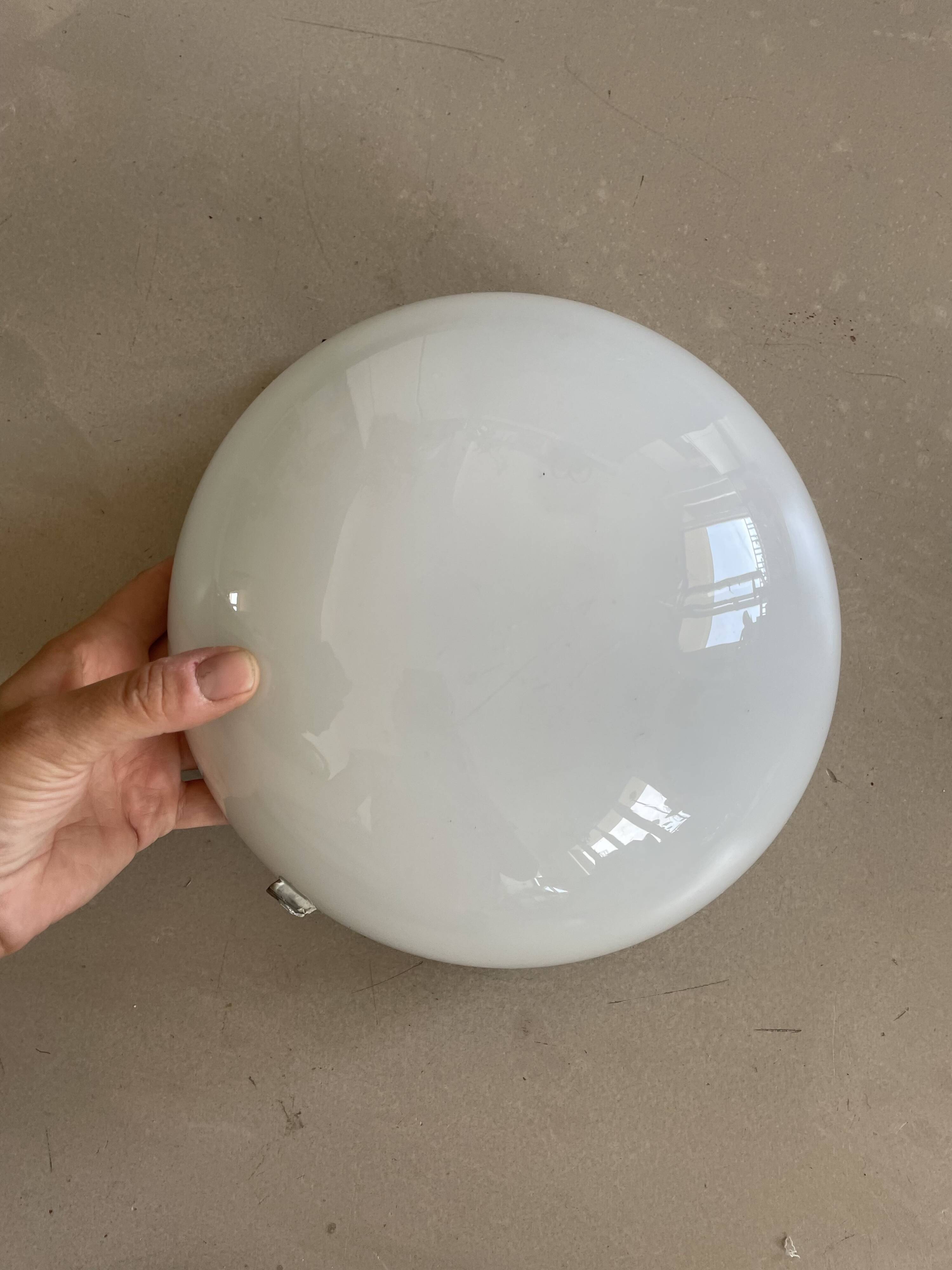 Large opaline wall or ceiling light D24cm