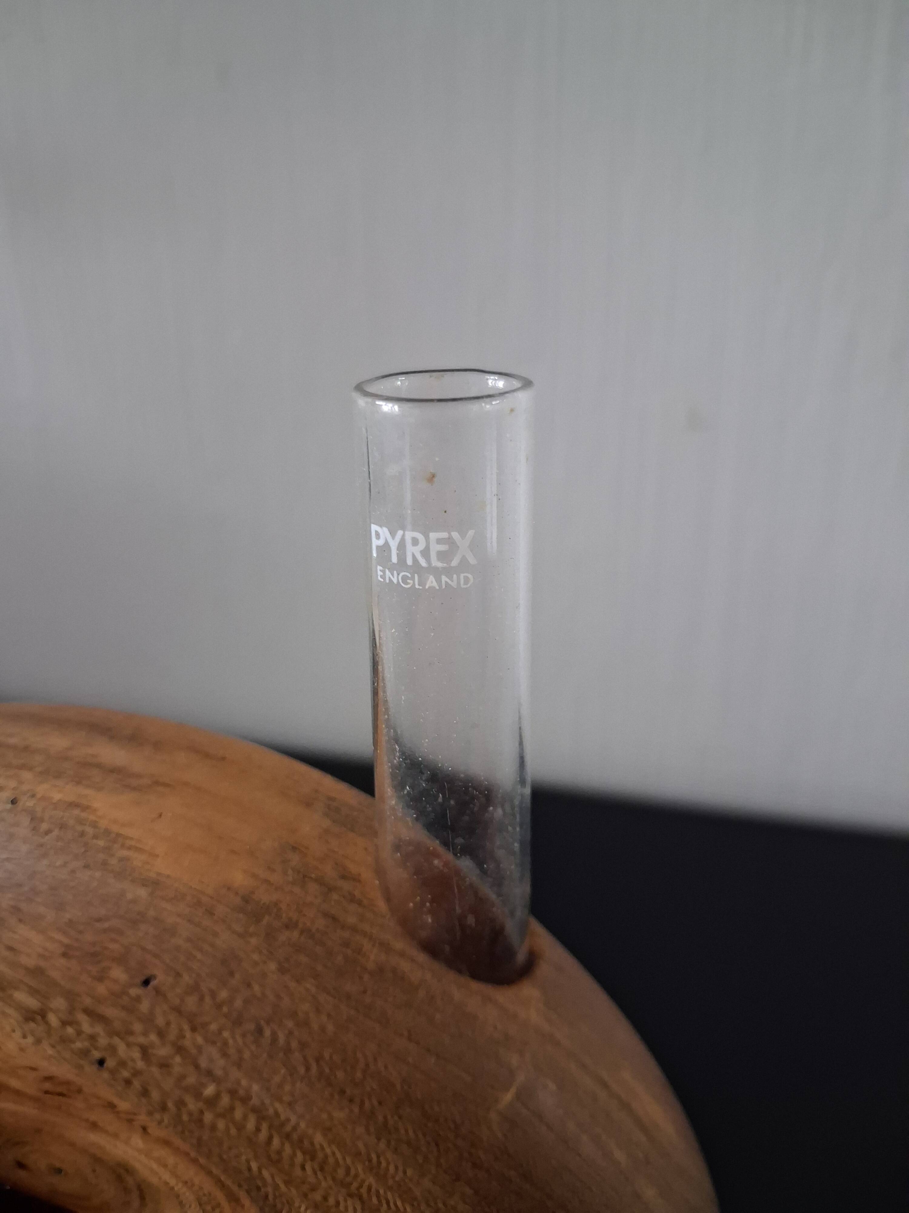 Turned wooden donut soliflore vase