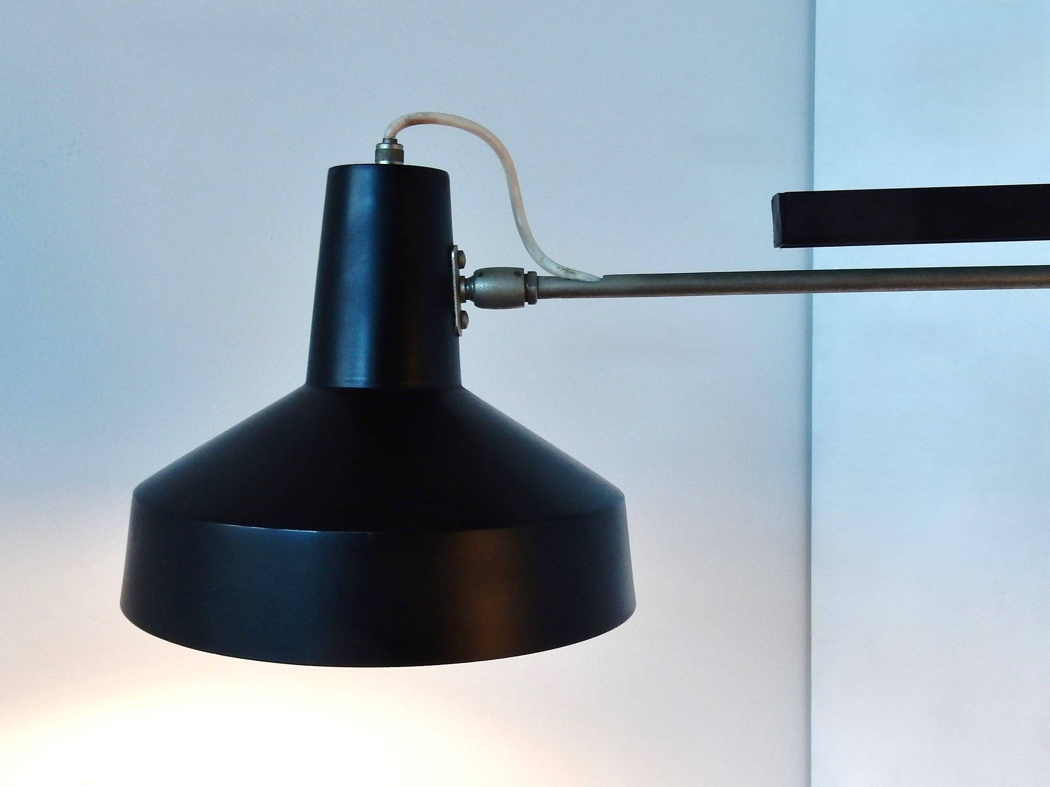 Black metal multi-adjustable wall lamp for Hiemstra Evolux, 1960's