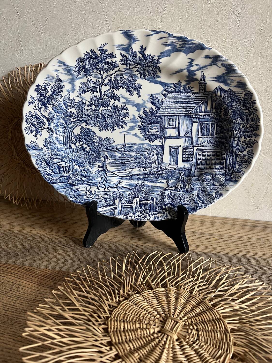 The Hunter Myott Blue Oval Dish