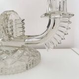 Czechoslovak moulded glass candlestick